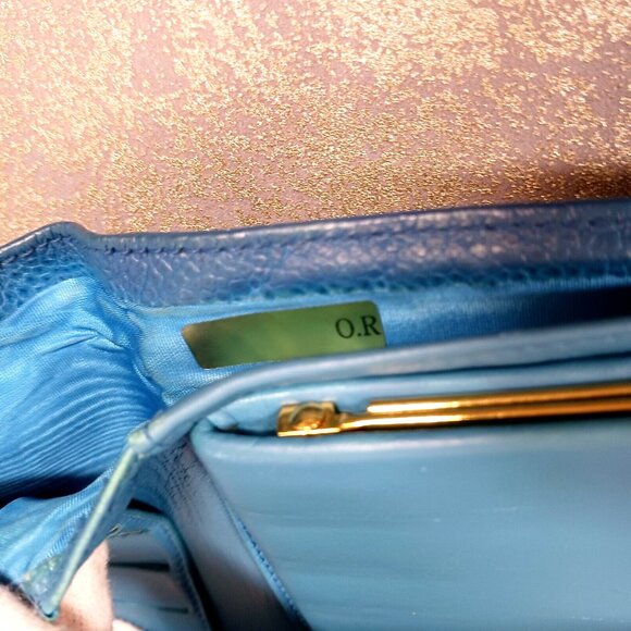 🔥💎 Chanel Caviar Kiss Lock Leather CC Logo Long Wallet Purse Blue Full set - Picture 11 of 16